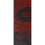 Vertical 22.5x8 inch original oil painting and marker pen art titled Peace by The Indobrit Arts featuring a vibrant contemporary silhouette.