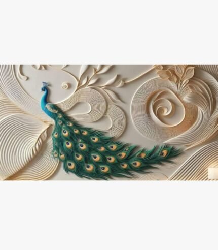An original relief wall sculpture titled 'Divine Radiance' featuring a highly detailed deity figure with traditional ornamentation.
