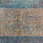 Large abstract acrylic canvas painting titled Untitled by Radhesham Dhamal featuring blue, teal, and orange woven linework.